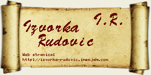Izvorka Rudović vizit kartica